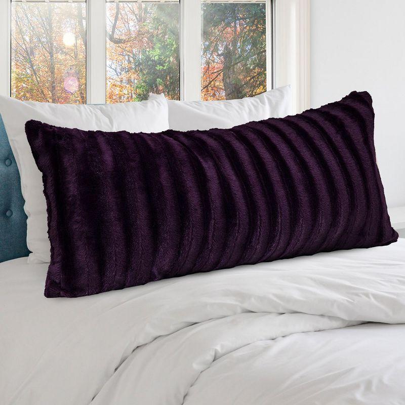 Cheer Collection Faux Fur Throw Pillow