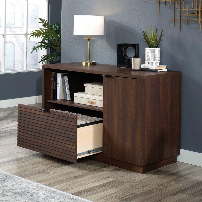 Englewood Spiced Mahogany Lateral File Credenza with Adjustable Shelf