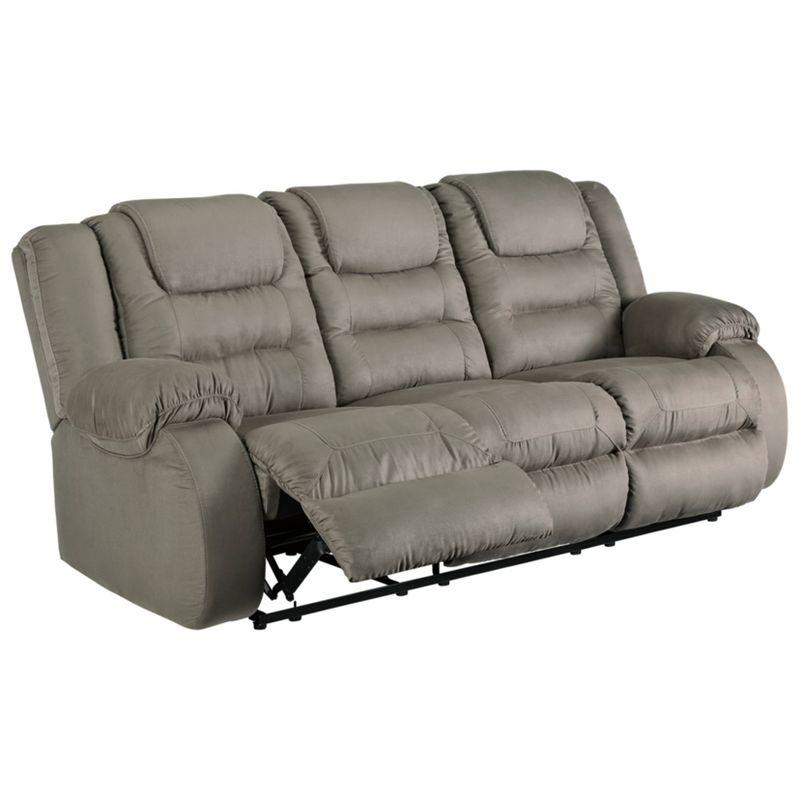 McCade Cobblestone Three Piece Microfiber Reclining Sectional Sofa