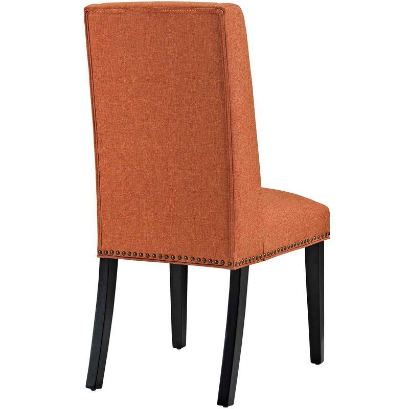 Modway Baron White Vinyl and Wood Frame Dining Chairs