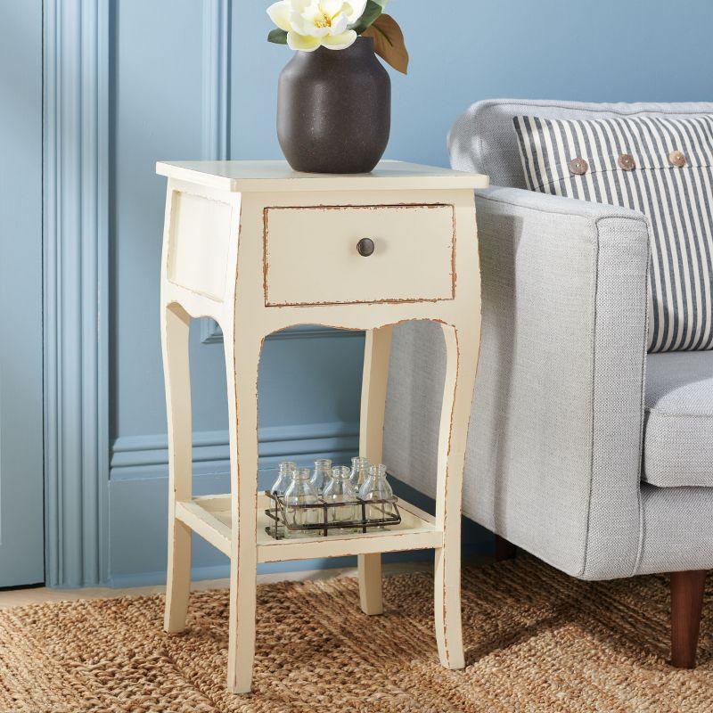 Thelma End Table - Vintage Cream - Safavieh