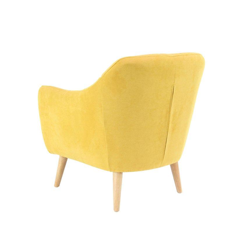 32" x 30" Modern Fabric Accent Chair Yellow - Olivia & May