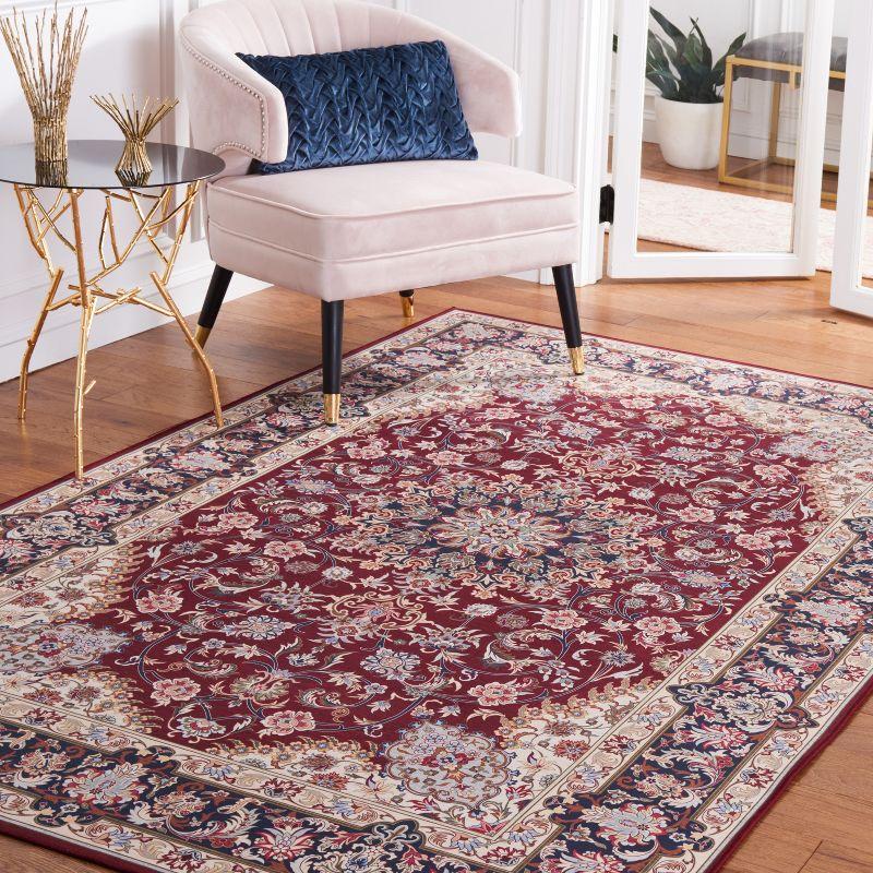 Tucson Red Synthetic 36" Hand-Knotted Easy Care Area Rug