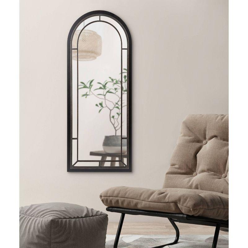 Audubon Black Full Length Arched Wood Wall Mirror