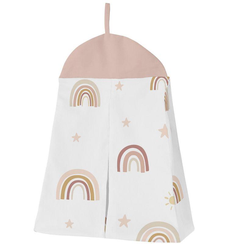 Sweet Jojo Designs Girl Baby Crib Bedding Set - Boho Rainbow Collection 4pc