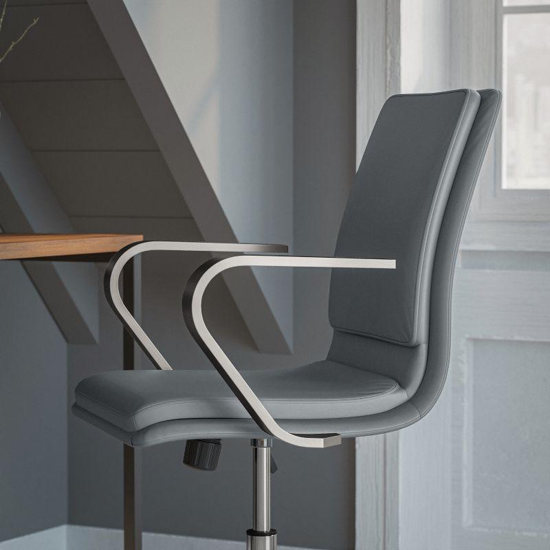 Flash Furniture Mid-Back Designer Upholstered Swivel Executive Office Chair with Armrests