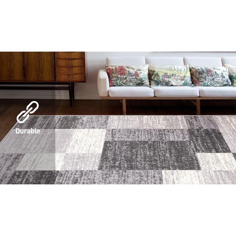 World Rug Gallery Modern Geometric Boxes Area Rug