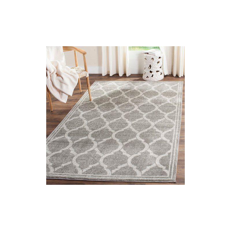 Amherst AMT415 Power Loomed Indoor Area Rug - Grey/Light Grey - 5'3"x8' - Safavieh