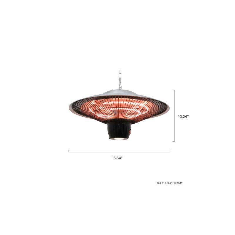 Infrared Electric Hanging Outdoor Heater - Silver - Westinghouse: 360° Radiant Heat, Remote, Weather-Resistant