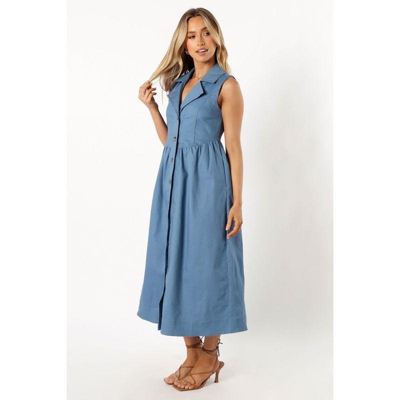 Petal and Pup Womens Sonja Midi Dress - Steel Blue XS