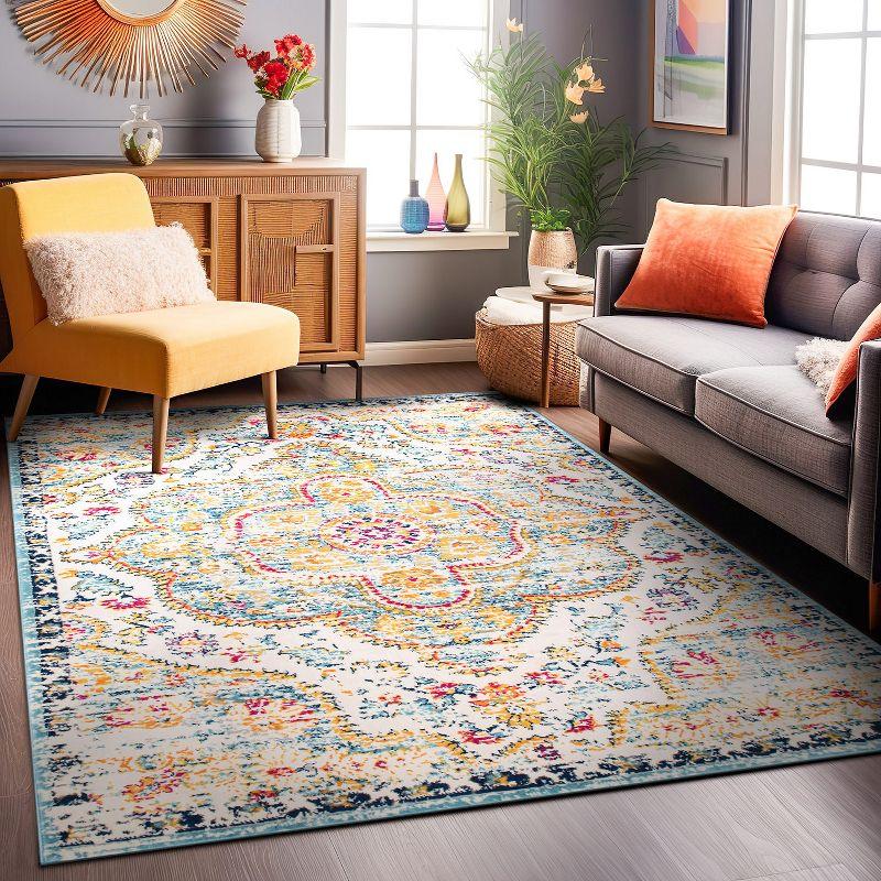 World Rug Gallery Distressed Vintage Bohemian Area Rug