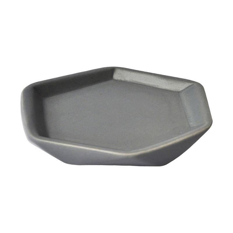 Evideco Diamond Stoneware Bathroom Soap Dish Cup