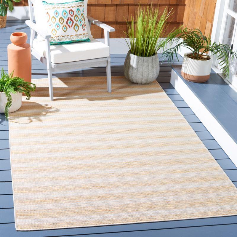 Hampton Yellow Rectangular Synthetic Indoor/Outdoor Rug 4' x 6'