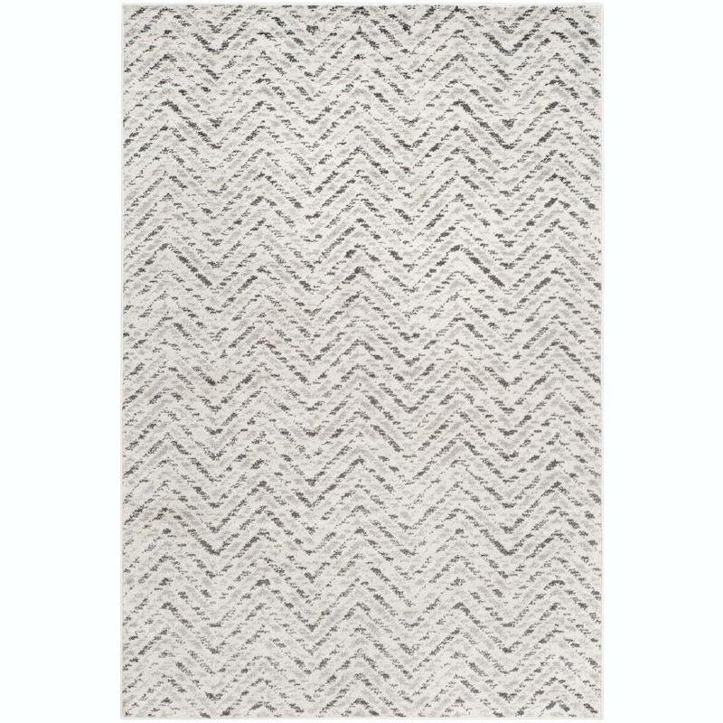 Adirondack ADR104 Power Loomed Area Rug - Ivory/Charcoal - 5'1"x7'6" - Safavieh.