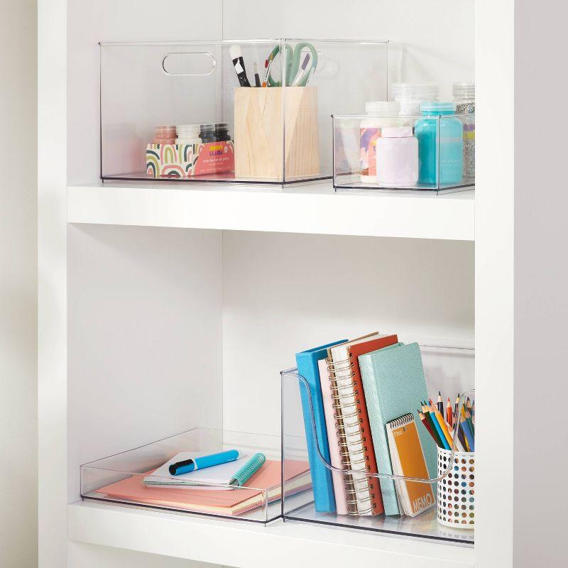 12" x 12" x 8" All Purpose Open Front Storage Bin - Brightroom™: Clear Acrylic Organizer, Stackable PETG Plastic
