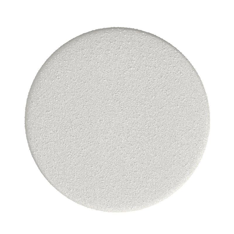 Sophia Ottoman Cream Boucle - HomePop: Modern Round Upholstered Footstool, No Assembly Required