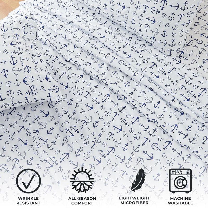 FreshFolds Ultra Soft Coastal Printed Microfiber Sheet Set