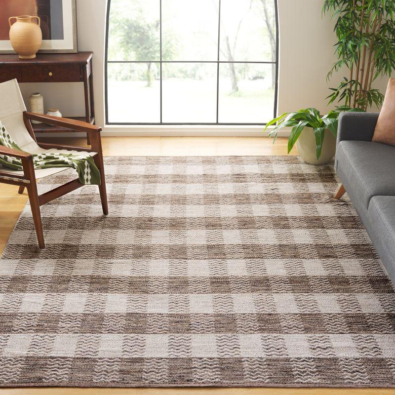 Kilim KLM351 Hand Woven Area Rug - Light Grey/Brown - 8'x10' - Safavieh