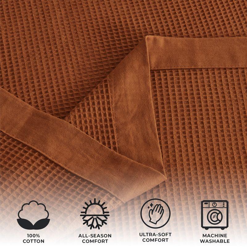 100% Cotton Lightweight Waffle Weave Summer Blanket