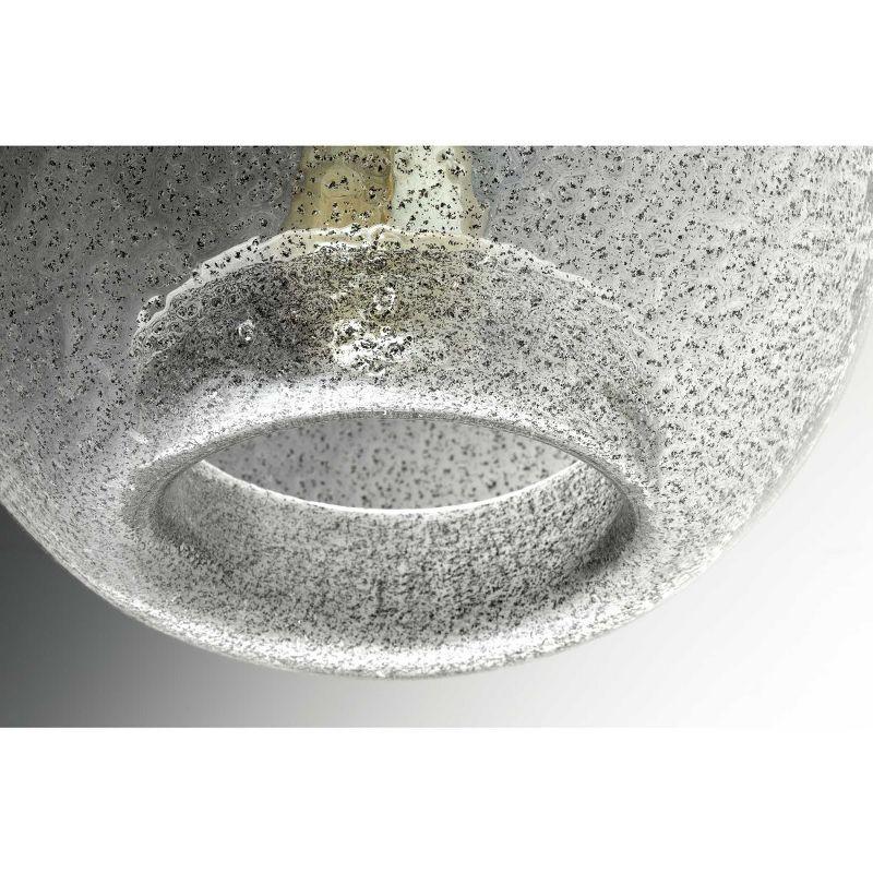 Progress Lighting Malbec 1-Light Pendant, Brushed Nickel, Clear Textured Artisanal Glass Shade