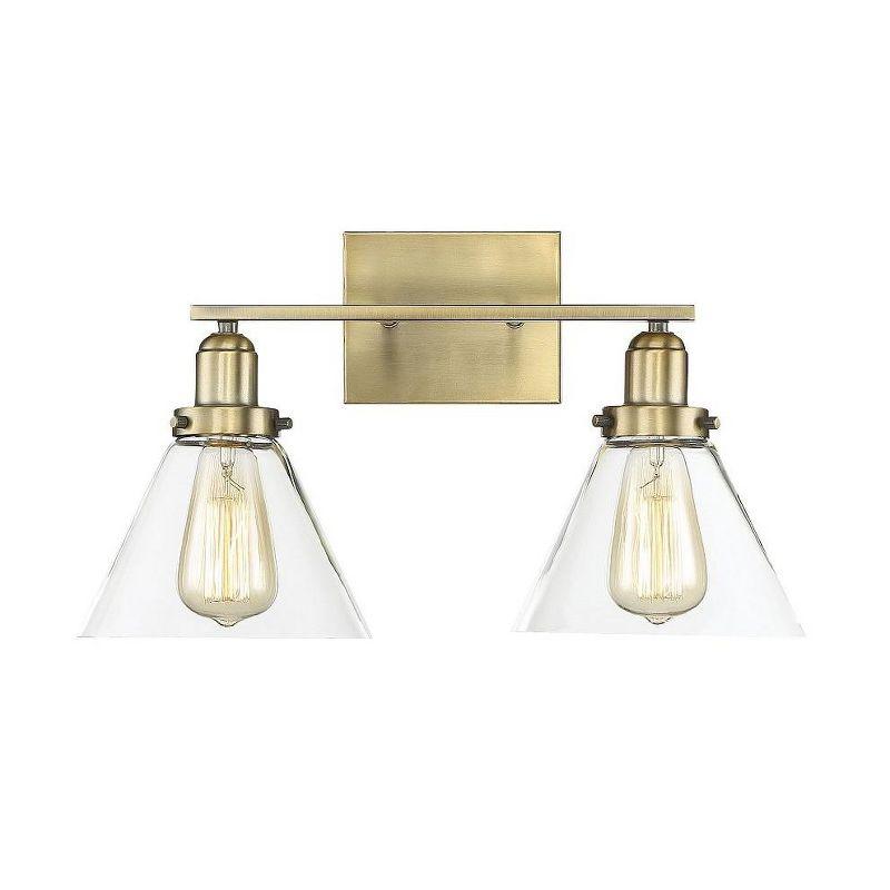 Savoy House Drake 2 - Light Vanity ,  Warm Brass