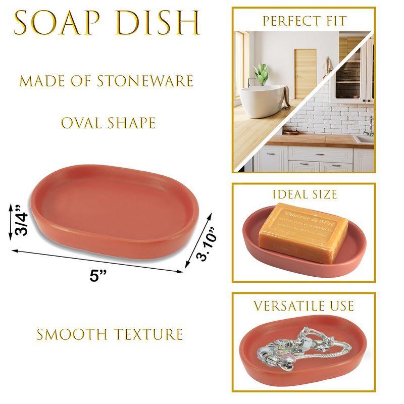 Smooth Elegant Stoneware Soap Dish Cup