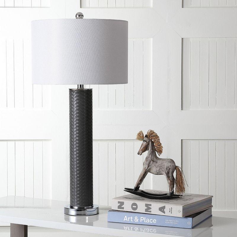 Ollie Table Lamp (Set of 2) - 31.5 Inch Height - LIT4404 - Grey Woven - Safavieh