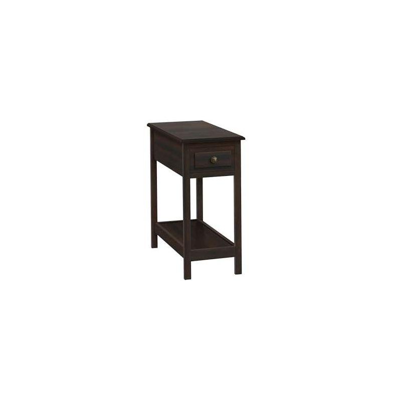 Monarch Specialties Accent Table 2 Tier End Side Table Narrow Nightstand Bedroom Storage Drawer Lamp Brown Veneer Transitional