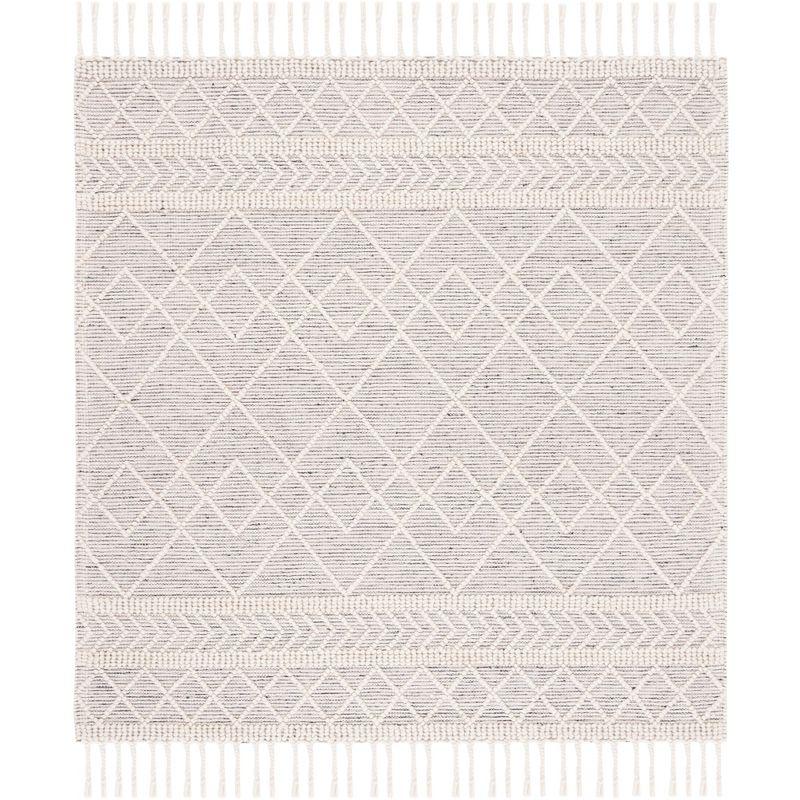 Natura NAT339 Hand Woven Area Rug - Ivory/Black - 6'x6' - Safavieh.