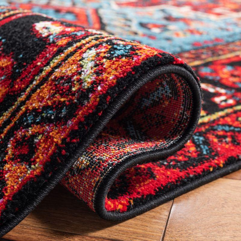 Vintage Hamadan VTH211 Power Loomed Indoor Area Rug - Red/Light Blue - 5'3"x7'6" - Safavieh