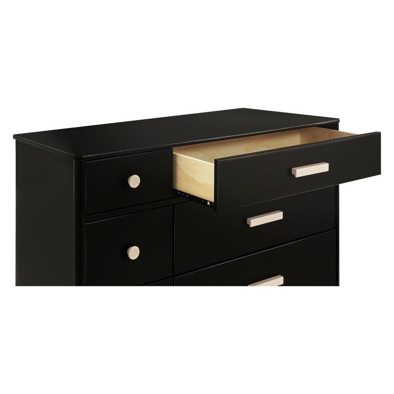 Lolly 6-Drawer Assembled Double Dresser in Black and Washed Natural