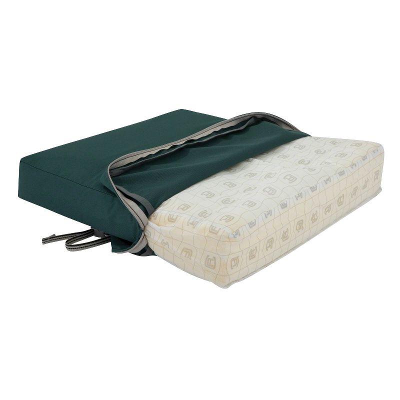 19" x 19" x 3" Ravenna Water-Resistant Patio Seat Cushion Mallard Green - Classic Accessories: Zippered, Polyurethane Foam Filled