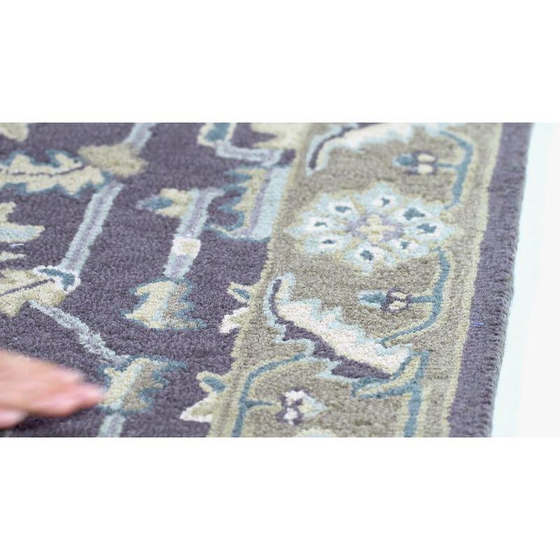 Blossom BLM217 Hand Tufted Area Rug - Dark Grey/Light Brown - 8'x10' - Safavieh.