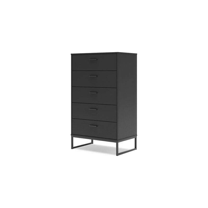 Signature Design by Ashley Socalle 5 Drawer Dresser, Black