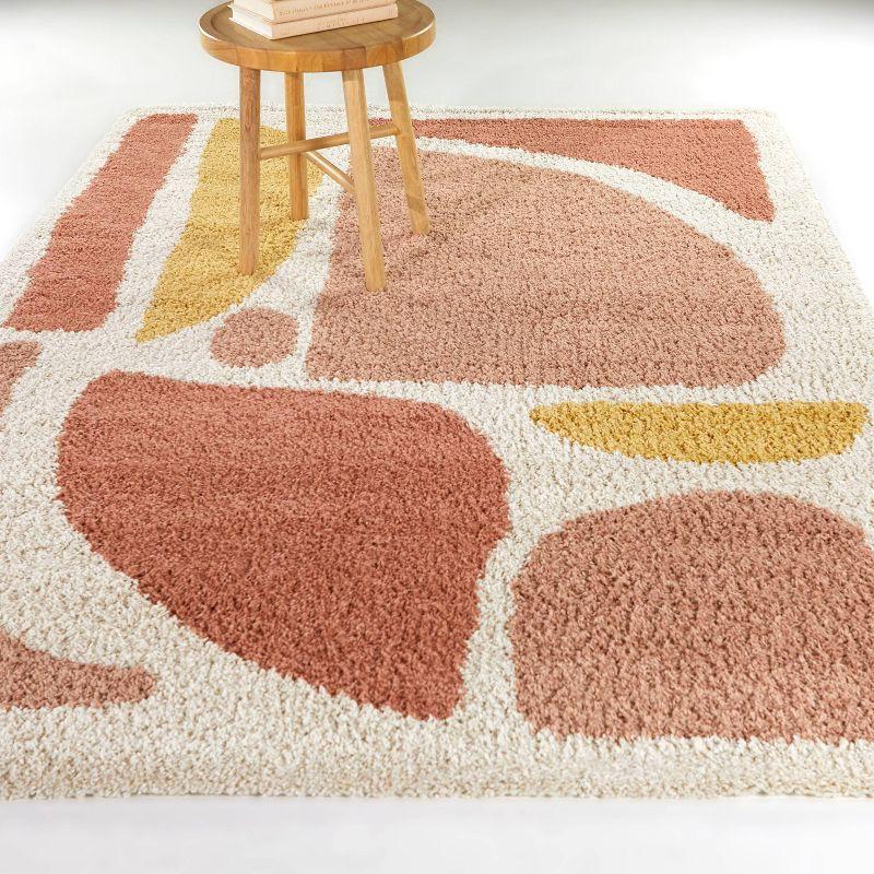 Balta Rugs 7'10"x10' Cesare Abstract Plush Teen Rug Pink: High Pile, Stain-Resistant, Machine Made, OEKO-TEX Certified