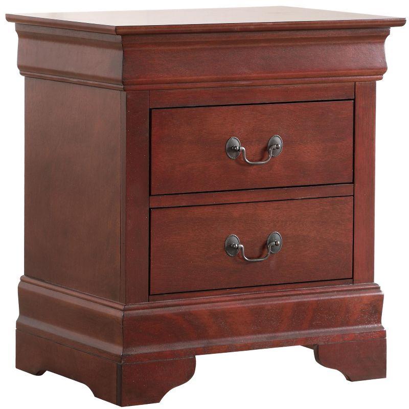 Passion Furniture Louis Philippe 2-Drawer Nightstand (24 in. H X 22 in. W X 16 in. D)