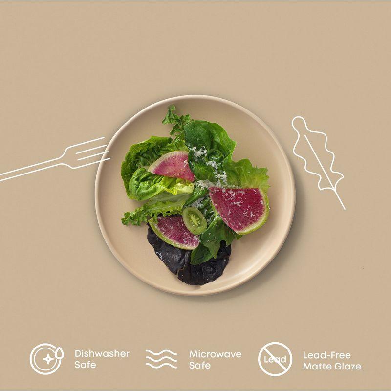 JoyJolt JoyJolt Mesa 6pc Stoneware 8" Salad plate set (Set of 6)