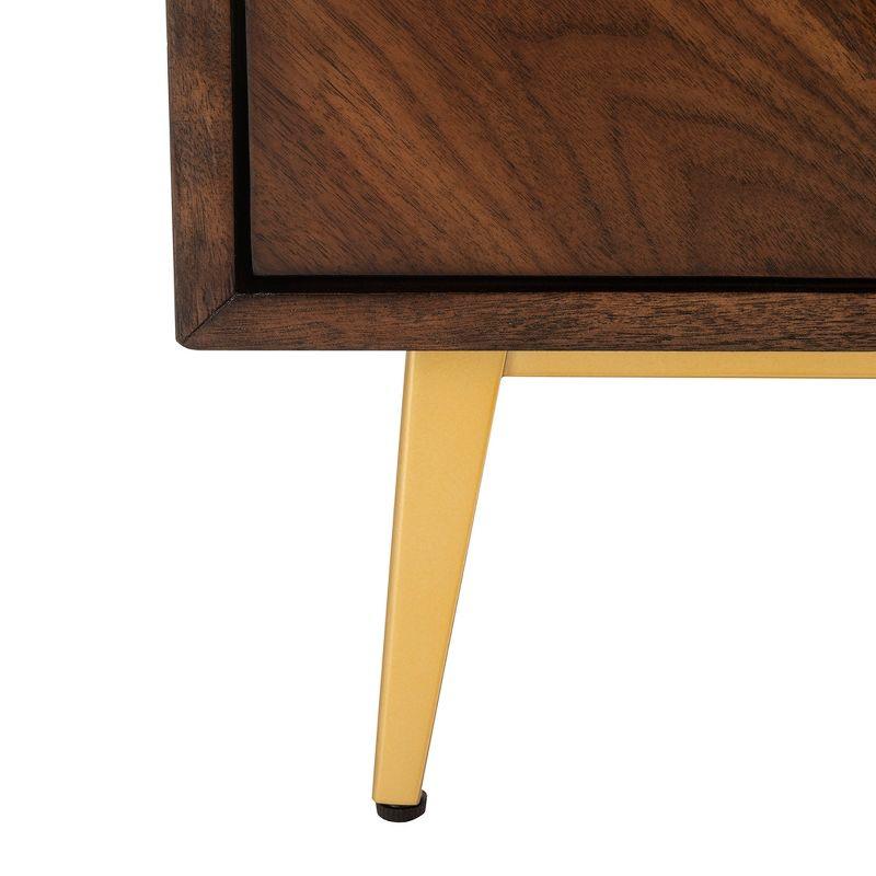 Katia 3 Drawer Chest - CHS6413 - Walnut/Gold - Safavieh