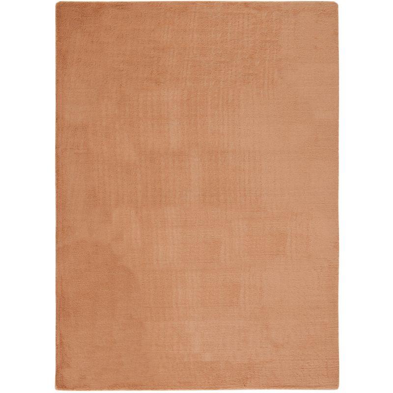 Faux Rabbit Fur FRF500 Power Loomed Machine Washable Indoor Area Rug - Brown - 6'x9' - Safavieh