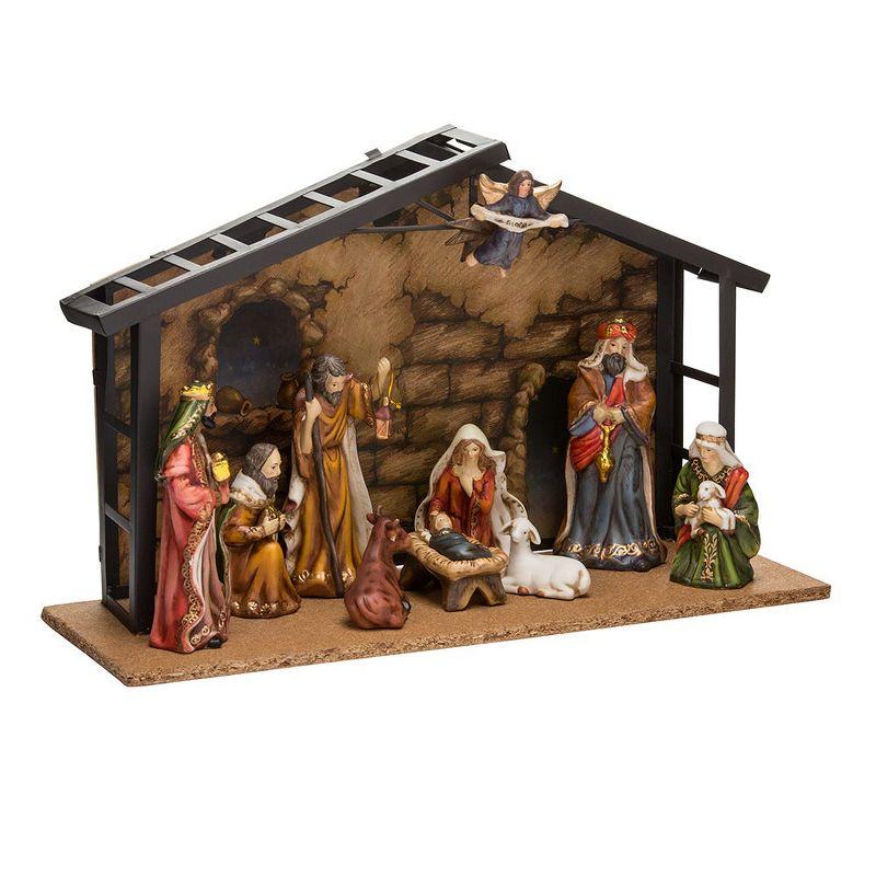 Kurt Adler 3.5-5" Porcelain 10-Piece, Nativity Set