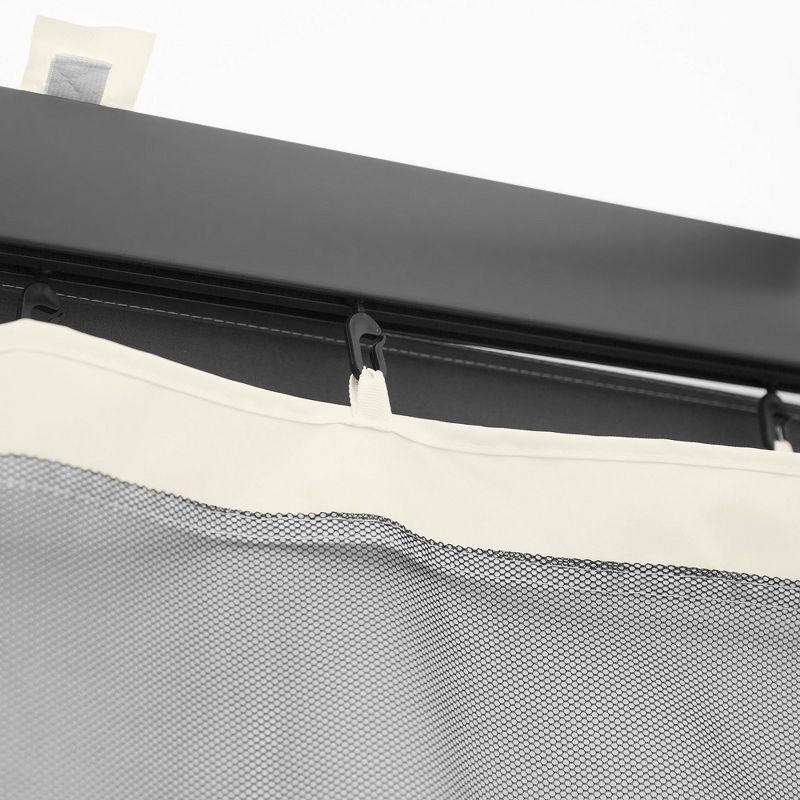 Outsunny Outsunny Universal Replacement Mesh Sidewall Netting for Patio Gazebos and Canopy Tents with Zippers, Sidewall Only, Cream