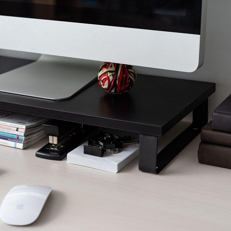 IRIS USA 1 Tier Computer Monitor Stand for Desk, Black