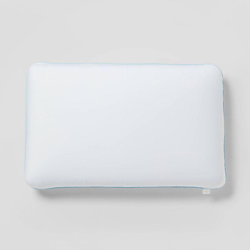 Firm Cool Touch Memory Foam Bed Pillow with Washable Cover