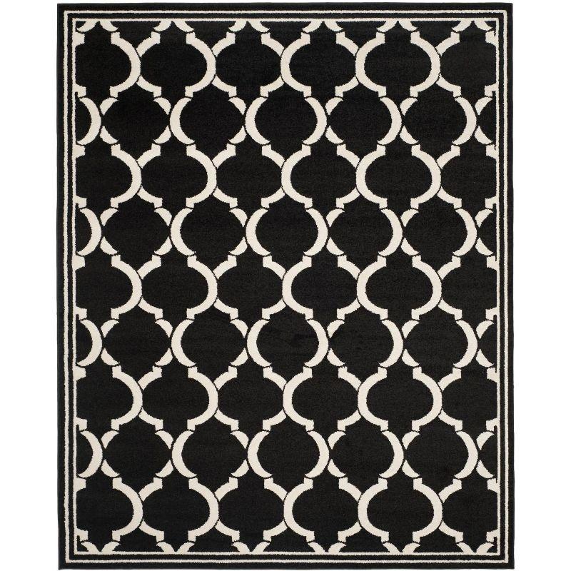 Amherst AMT415 Power Loomed Indoor Area Rug - Anthracite/Ivory - 9'x12' - Safavieh