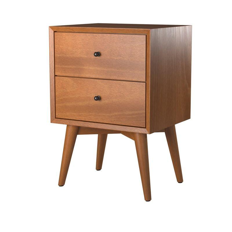 Alpine Furniture Flynn Nightstand, 18" W x 15" D x 26" H, Acorn