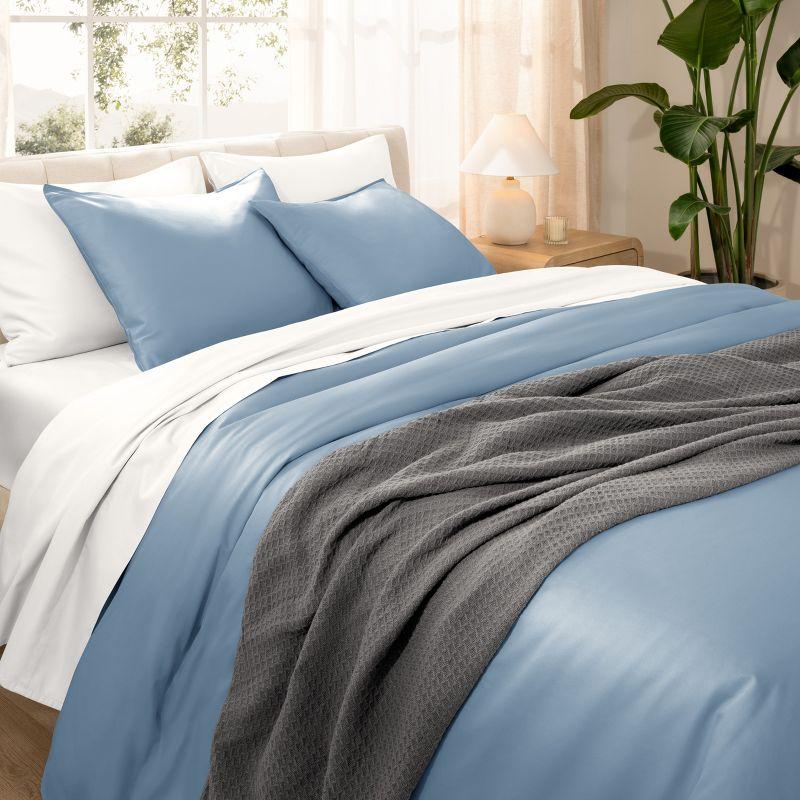 Bare Home 400 Thread Count Organic Cotton Sateen Duvet Cover Set
