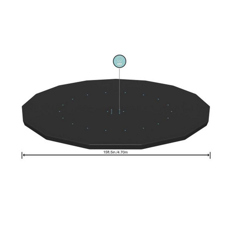 Bestway Round Pool Cover Accessory for 15 Foot Above Ground Framed Swimming Pools and Round Inflatable Ring Pools, Black (Cover Only)