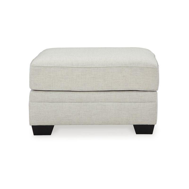 Huntsworth Dove Gray Traditional Oversized Accent Ottoman