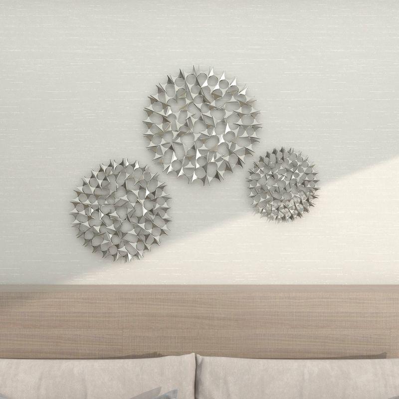 Set of 3 Metal Starburst Wall Decors with Cutout Design - Olivia & May