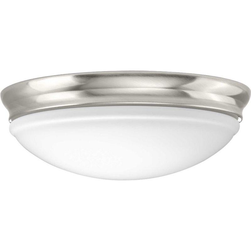 Progress Lighting, Etched Glass Collection, 1-Light Flush Mount, Polished Chrome, Etched Glass, Material: Glass, Finish Color: Polished Chrome